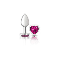 Cheeky Charms - Metal Butt Plug - Heart - Bright Pink