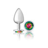 Cheeky Charms - Metal Butt Plug- Round - Rainbow