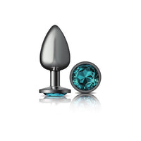 Cheeky Charms - Metal Butt Plug- Round - Teal