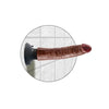 King Cock 7" Vibrating Cock - Brown