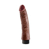 King Cock 7" Vibrating Cock - Brown