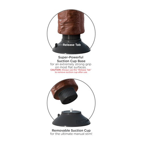 King Cock 7" Vibrating Cock - Brown
