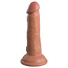 King Cock Elite 7" Vibrating Silicone Dual Density Cock - Tan