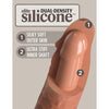 King Cock Elite 7" Vibrating Silicone Dual Density Cock - Tan