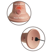 King Cock Elite 8" Vibrating Silicone Dual Density Cock