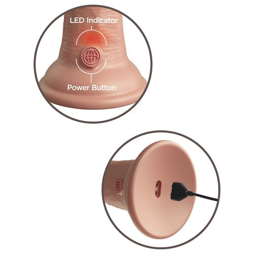 King Cock Elite 8" Vibrating Silicone Dual Density Cock