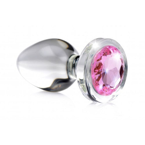 Pink Gem Glass Anal Plug