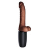 Thrusting 7.5" Cock With Balls - Brown